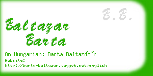 baltazar barta business card
